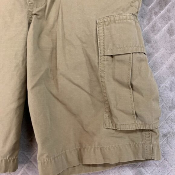 Polo Ralph Lauren Boys 12 Cargo Shorts Tan Brown Rip Stop Pull On Logo - Picture 4 of 16